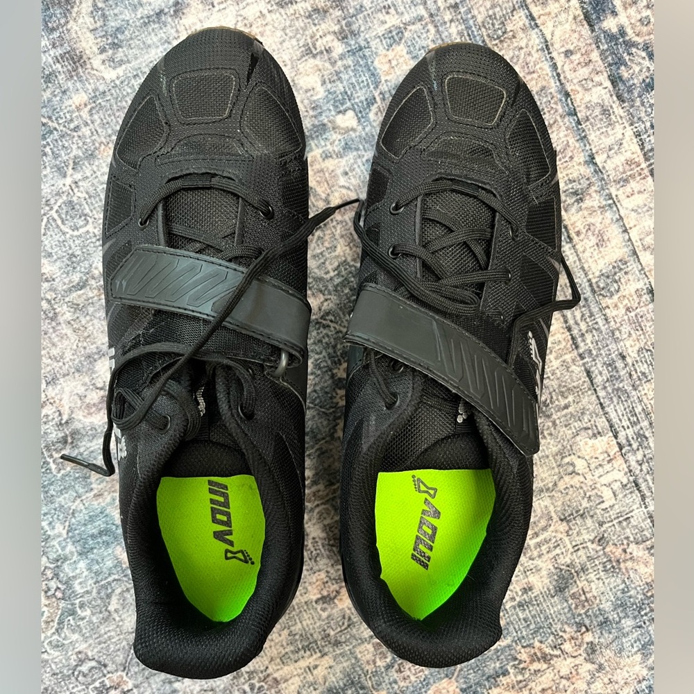 Inov-8 Men's Black Athletic Shoes with Green Accents 10.5